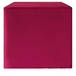 Пуф квадратный Точка, велюр, Малиново-красный - Фото 2