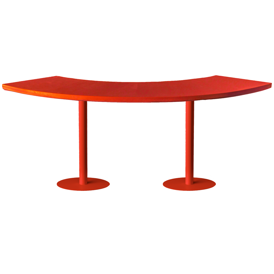 Стол коктейльный Твист Змейка М, Красный бархат + Малиново-красный (телескопическая нога) - Фото миниатюра 3