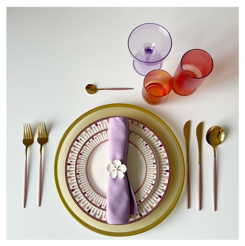 Столовые приборы Гоа, розово-золотые, сет из 4 предметов