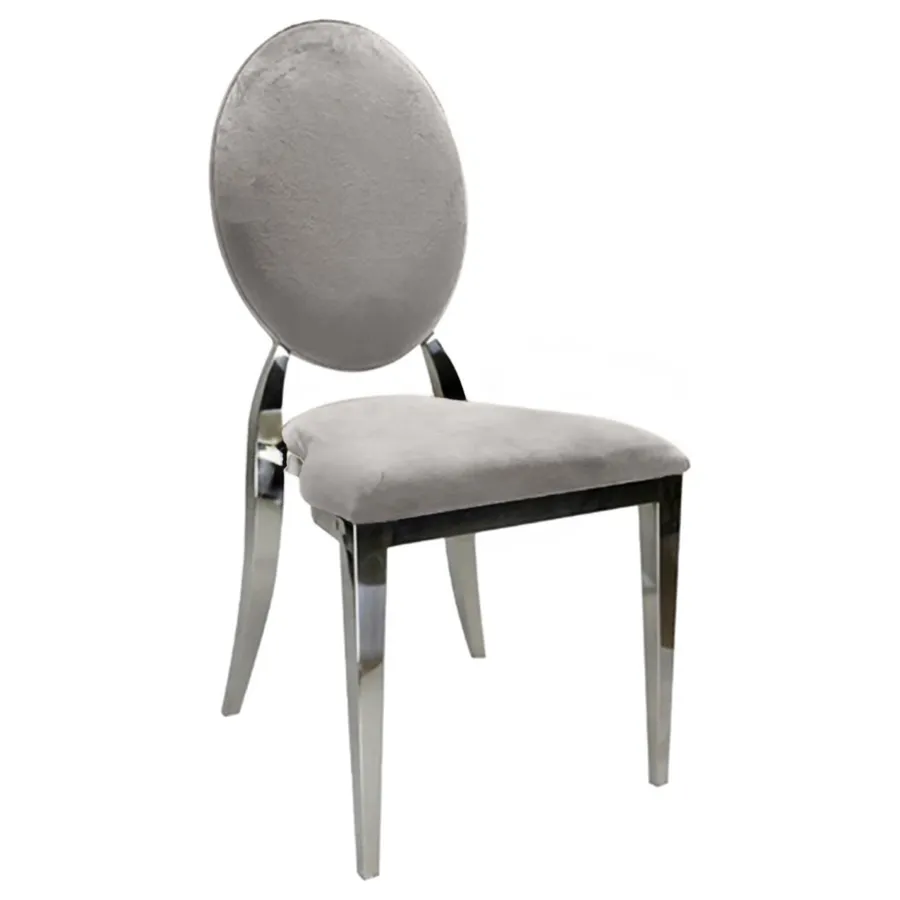 Стул Вашингтон Серебро, велюр светло-серый - Фото миниатюра 1