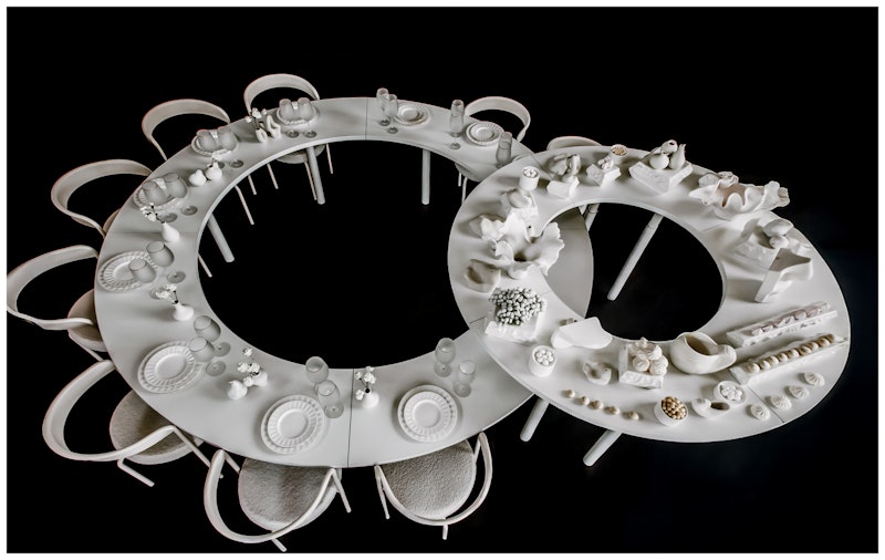 Стол коктейльный Твист Змейка М, Рафаэлло + Млечный путь (телескопические ноги)