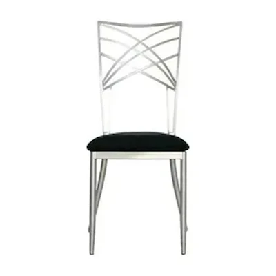 Стул Хамелеон серебро (велюр), черный - изображение 2