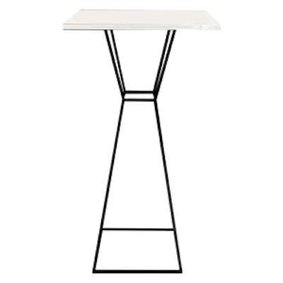 Коктейльный столик Песочные Часы Черный с квадратной столешницей - изображение 1