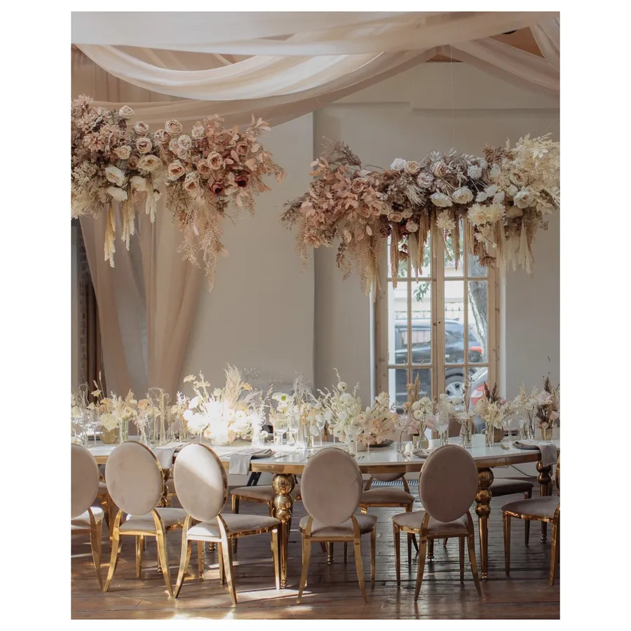 Стул Вашингтон Золото, велюр бежевый - Фото миниатюра 2