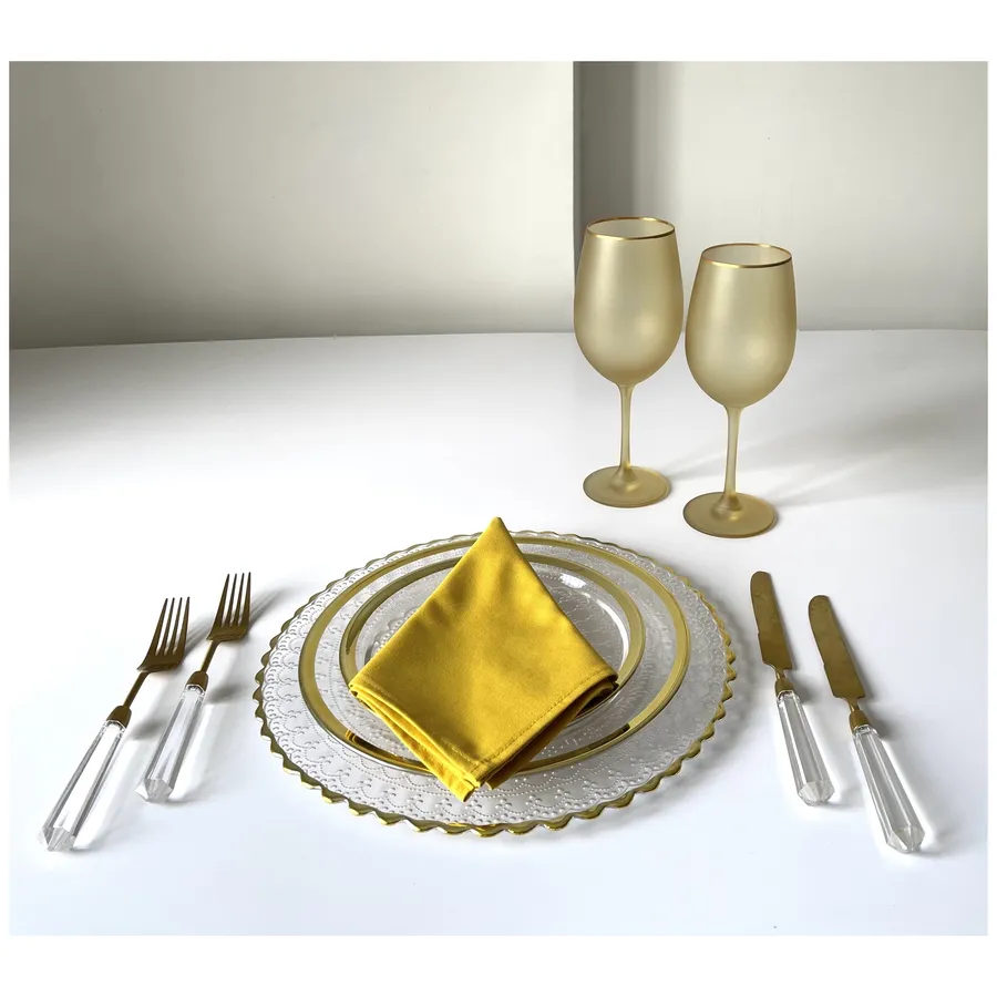 Салфетка из смесового льна, Самовлюбленный нарцисс - Фото миниатюра 5