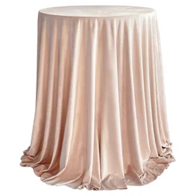 Комплект Стол коктейльный Тавола + скатерть велюр персик