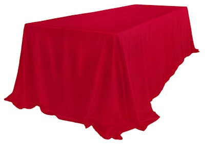 Скатерть велюр, прямоугольная, Малиново-красный