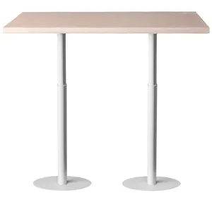 Стол коктейльный Твист Прямоугольный М, Рафаэлло + Кремовый бисквит (телескопические ноги) - Фото 1