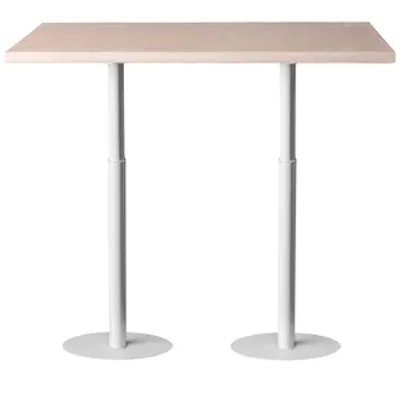 Стол коктейльный Твист Прямоугольный М, Рафаэлло + Кремовый бисквит (телескопические ноги)