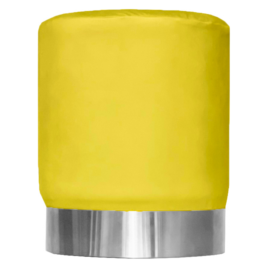 Пуф Цилиндр Серебряный обод, Манго - Фото миниатюра 1