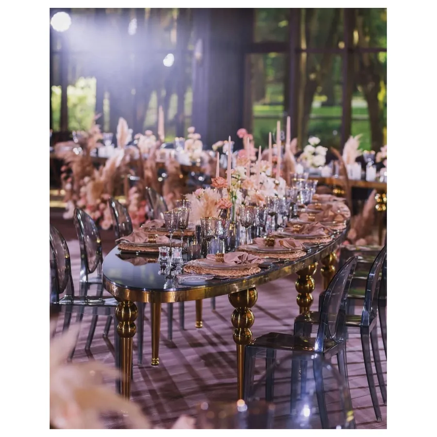 Стол  Овал Золото-400 (темное зеркало) - Фото миниатюра 4