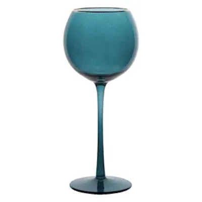 Бокал Сирен С синий с золотой каймой