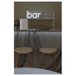 Стул барный Модерн Сэддл Кремовый бисквит (любой оттенок каркаса) - изображение 4