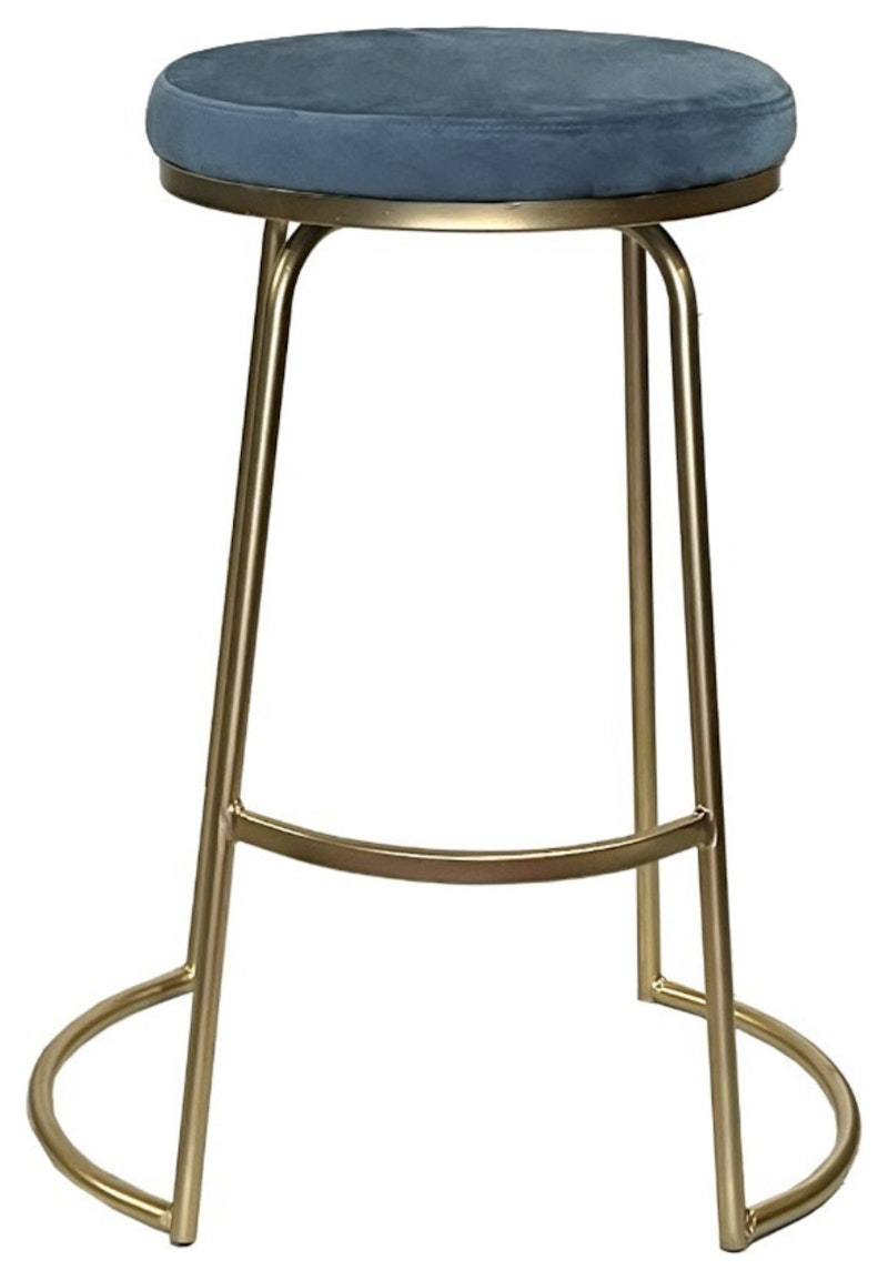 Стул барный Модерн Сэддл серо-голубой (любой оттенок каркаса)