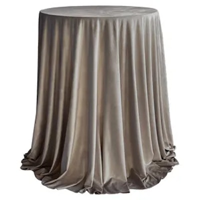 Комплект Стол коктейльный Тавола+ скатерть велюр бежевая