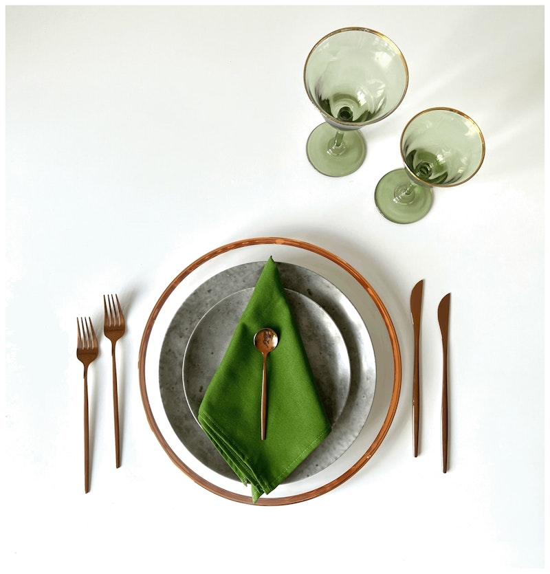 Столовая и десертная ложки, медные