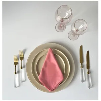 Бокал Сирен Л пудрово-розовый с золотой каймой - изображение 5