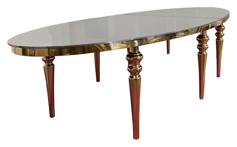 Стол  Овал Золото-400 (светлое зеркало)