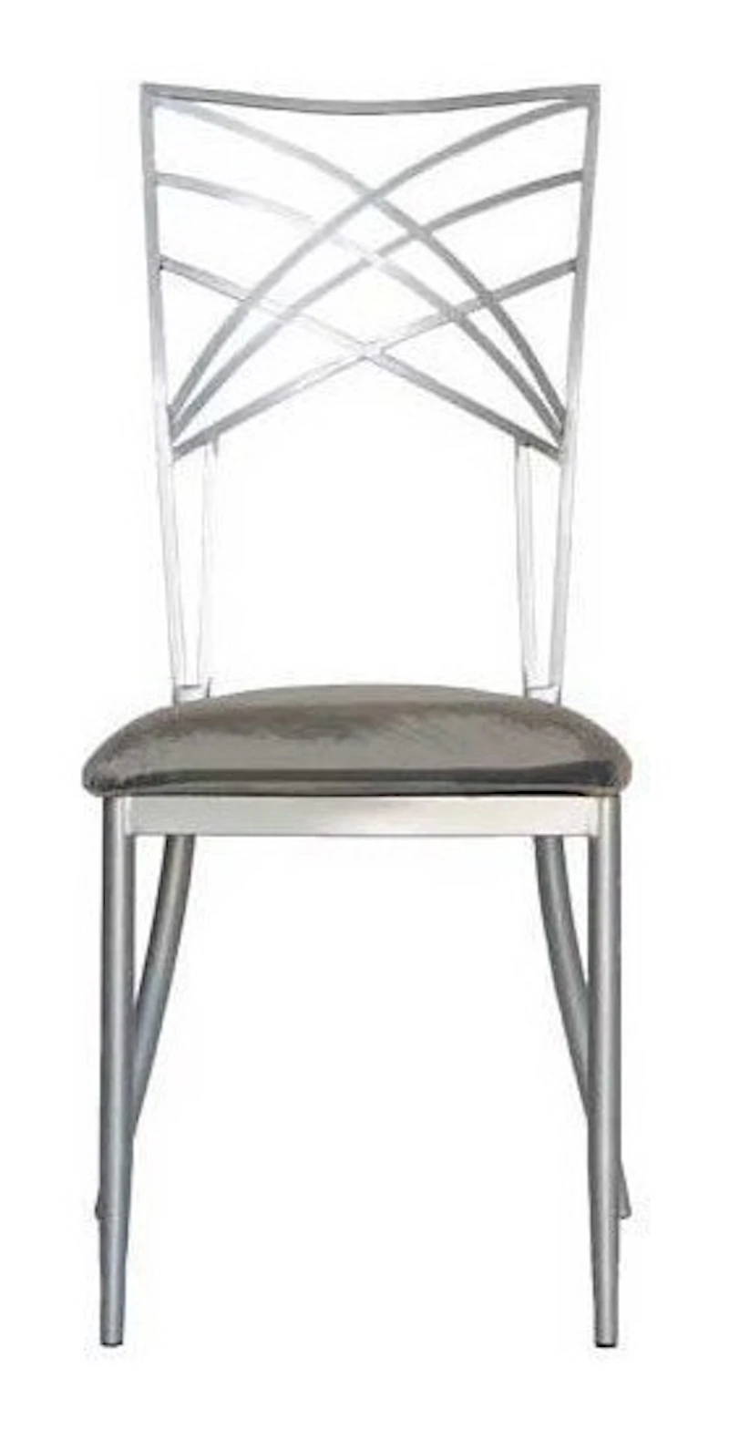 Стул Хамелеон, серебряный (велюр), серый