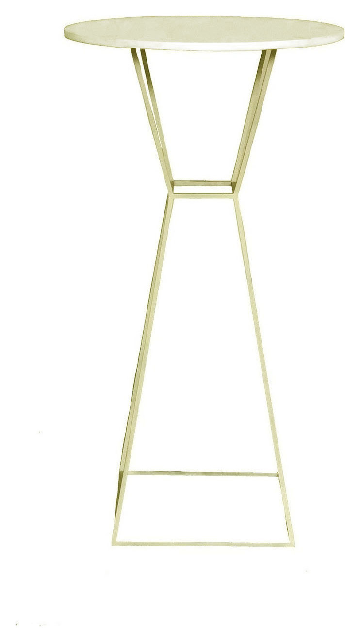 Коктейльный столик Песочные Часы Золото с круглой столешницей