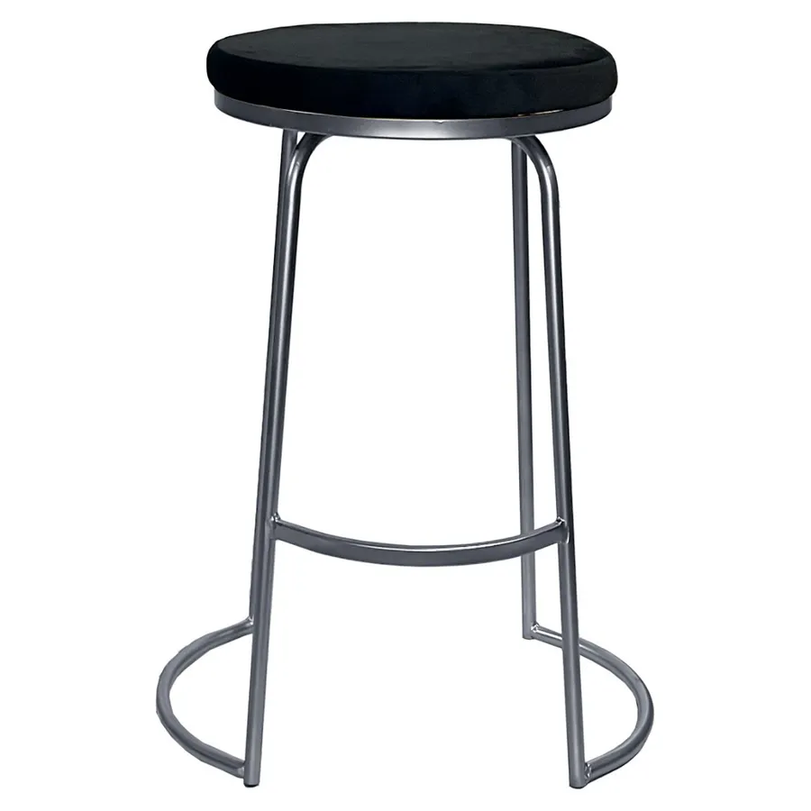 Стул барный Модерн Сэддл Черная ночь (любой оттенок каркаса) - Фото миниатюра 2