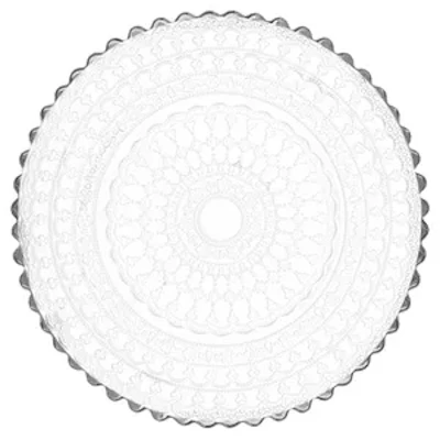 Сервировочная тарелка Кружево Серебро
