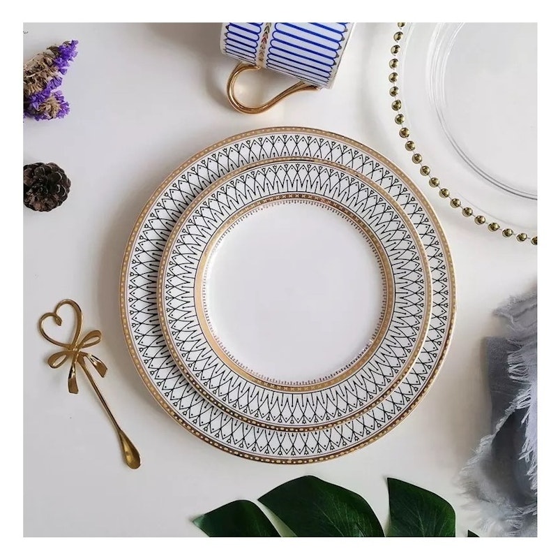 Тарелка Паттерн Черный М