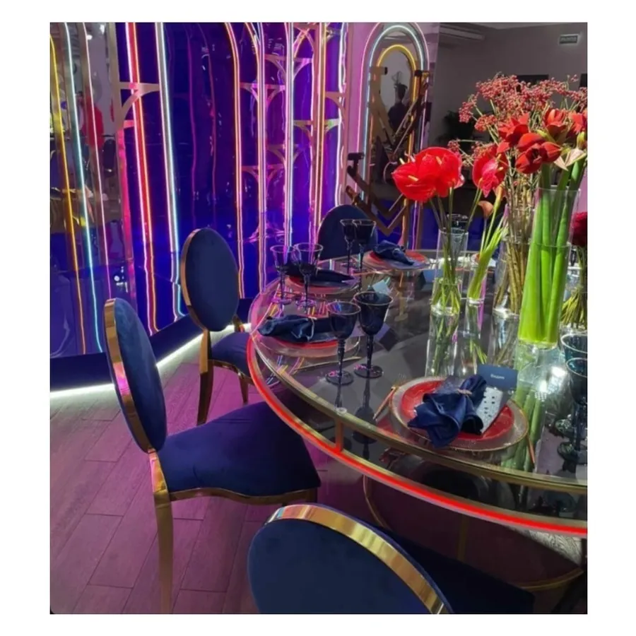 Стул Вашингтон Золото, велюр сапфировый - Фото миниатюра 4