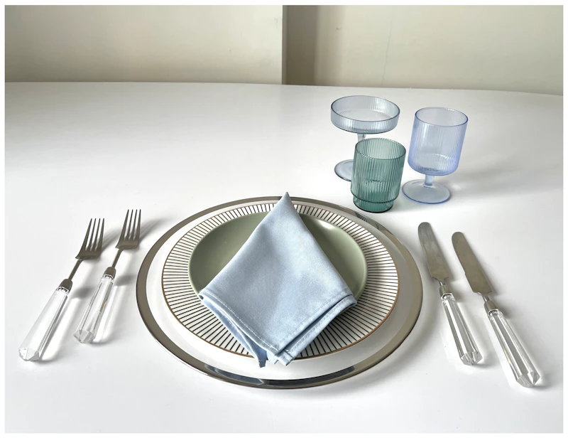 Салфетка из смесового льна, Немного злопамятная незабудка