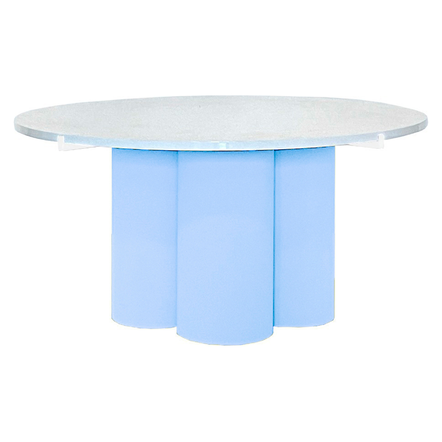 Журнальный столик Сквош, бифлекс, голубой - Фото миниатюра 1