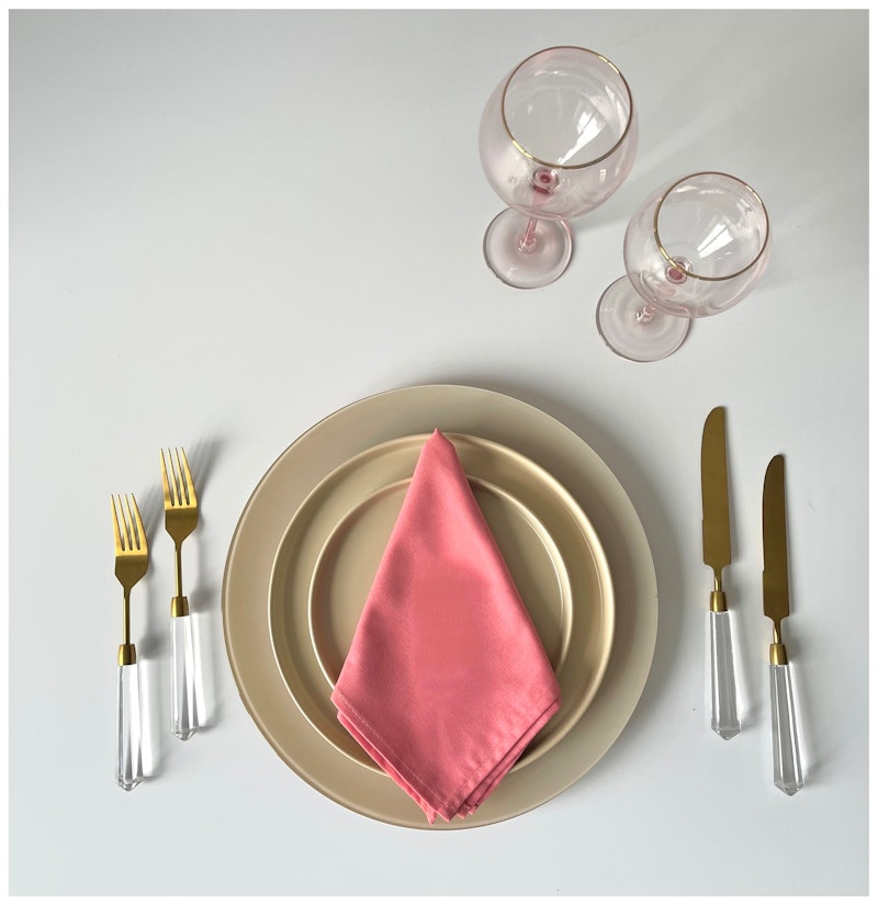 Бокал Сирен Л пудрово-розовый с золотой каймой