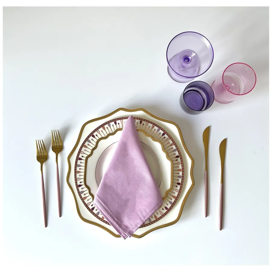 Салфетка из смесового льна, Глициния китайская - Фото миниатюра 4