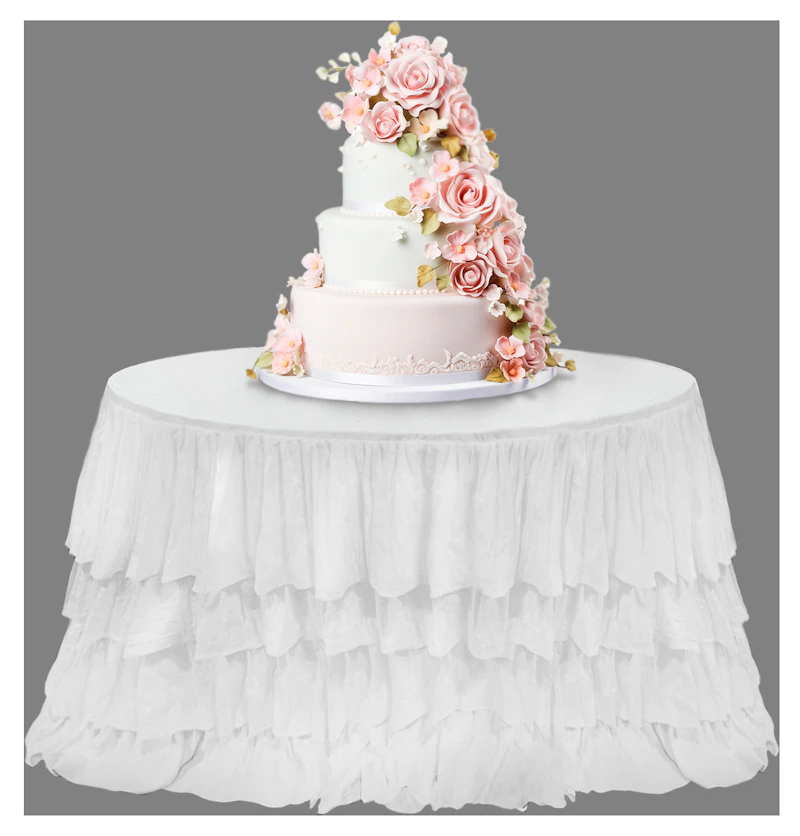 Скатерть с рюшами для столика для торта (ПОД ЗАКАЗ)