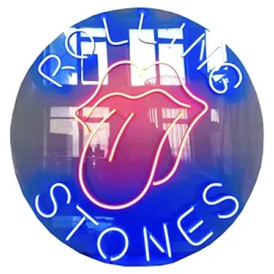 Неоновая надпись Роллинг Стоунз