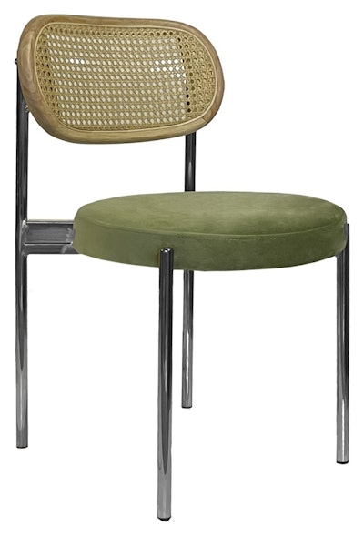 Стул Модерн Серебро, Натуральный ротанг + Матча