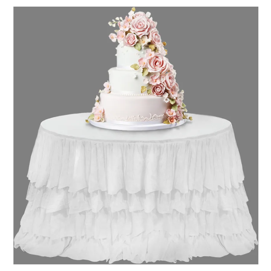 Скатерть с рюшами для столика для торта (ПОД ЗАКАЗ) - Фото миниатюра 2