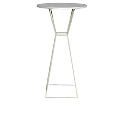 Коктейльный столик Песочные Часы Белый с круглой столешницей - изображение 1