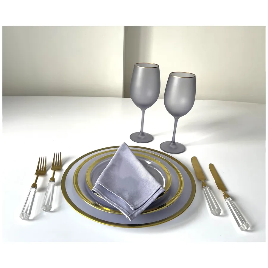 Сет матовых бокалов Лоллипоп Серый дымок - Фото миниатюра 4