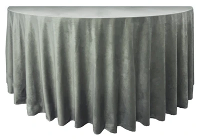 Скатерть велюр, ПОЛУКРУГЛАЯ, эвкалипт