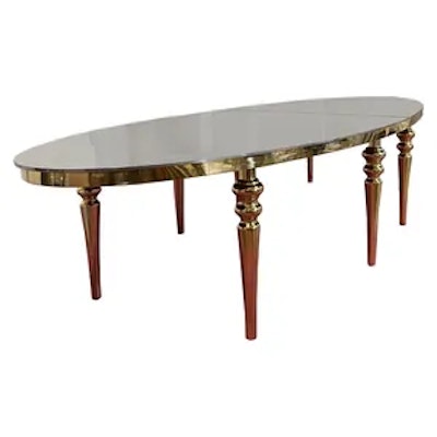 Стол  Овал Золото-400 (светлое зеркало) - изображение 2