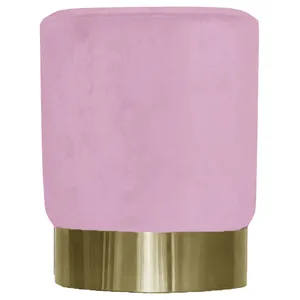 Пуф Цилиндр Золотой обод Розовый кекс - Фото 1