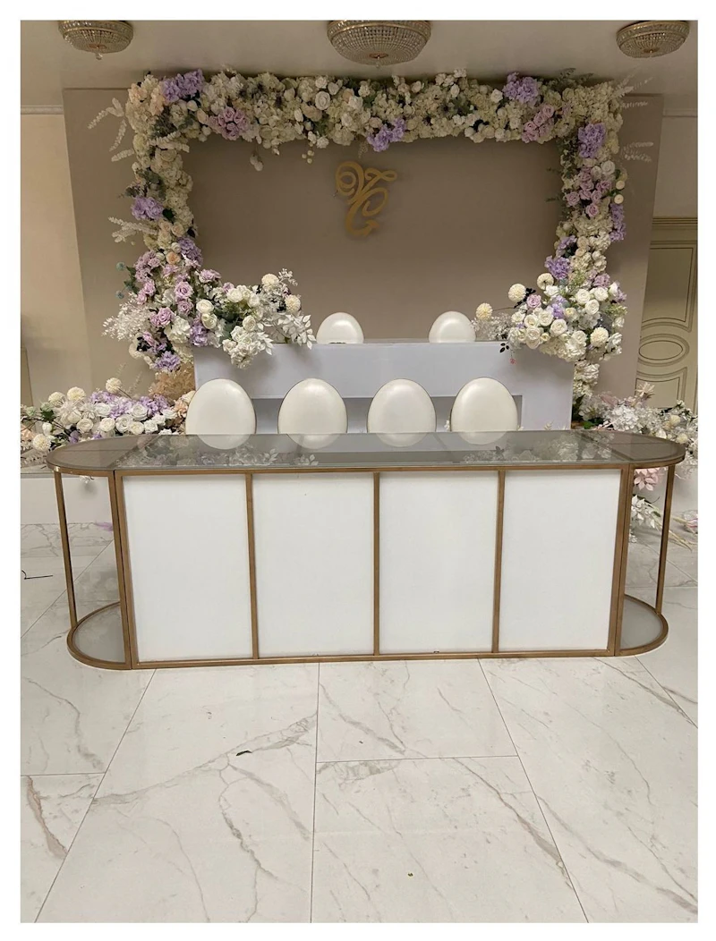 Стол-президиум Наутилус Ректангл + Хафмун с матовым стеклом