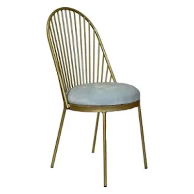 Стул Ле Солей, велюр, нежно-голубой