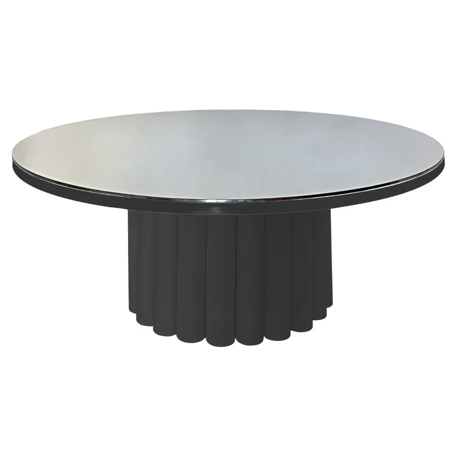 Стол зеркальная столешница, банкетный Сквош черный - Фото миниатюра 1