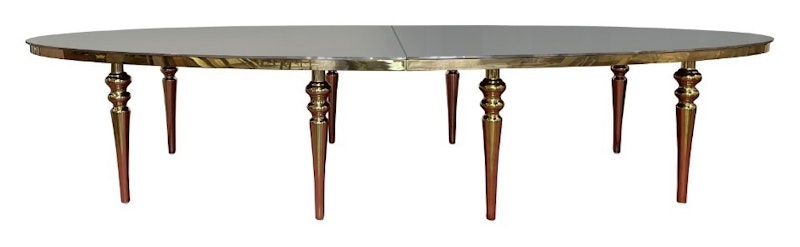 Стол  Овал Золото-400 (светлое зеркало)