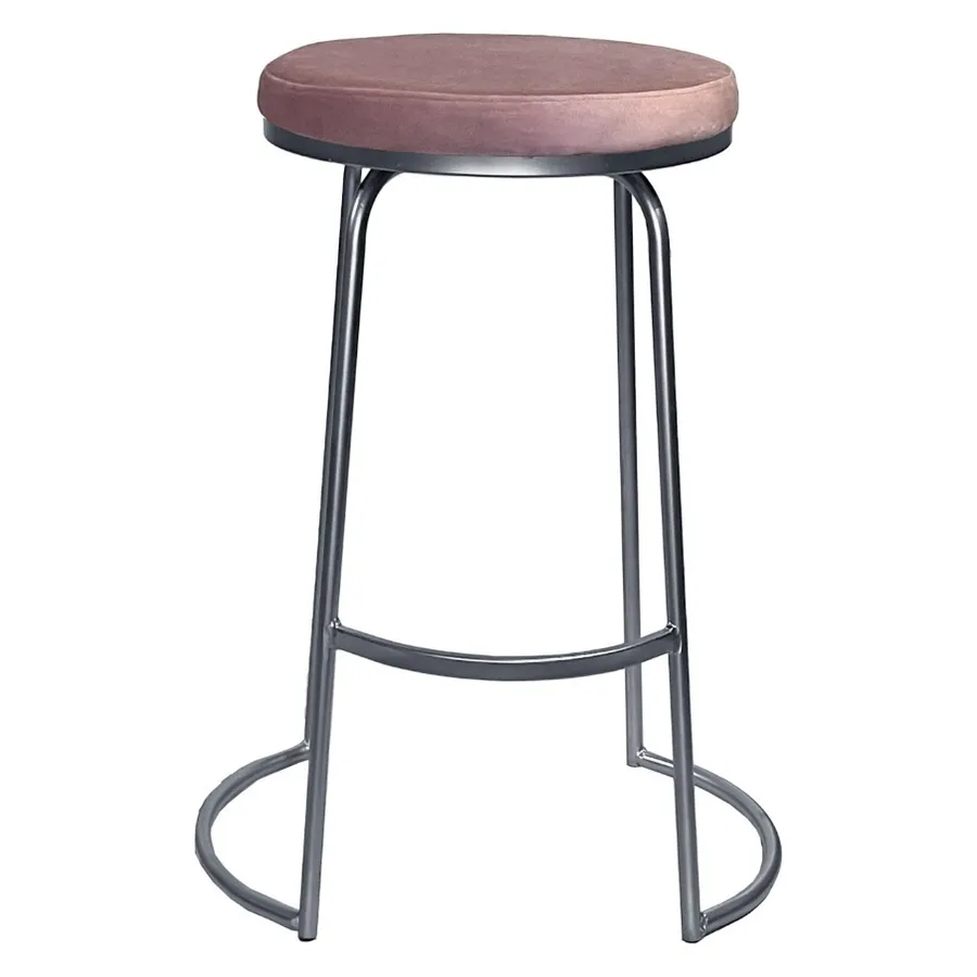 Стул барный Модерн Сэддл Розовая помада (любой оттенок каркаса) - Фото миниатюра 2