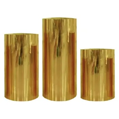 Набор тубусов из 3 штук, золотых