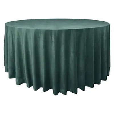 Скатерть велюр, круглая, бирюзовая