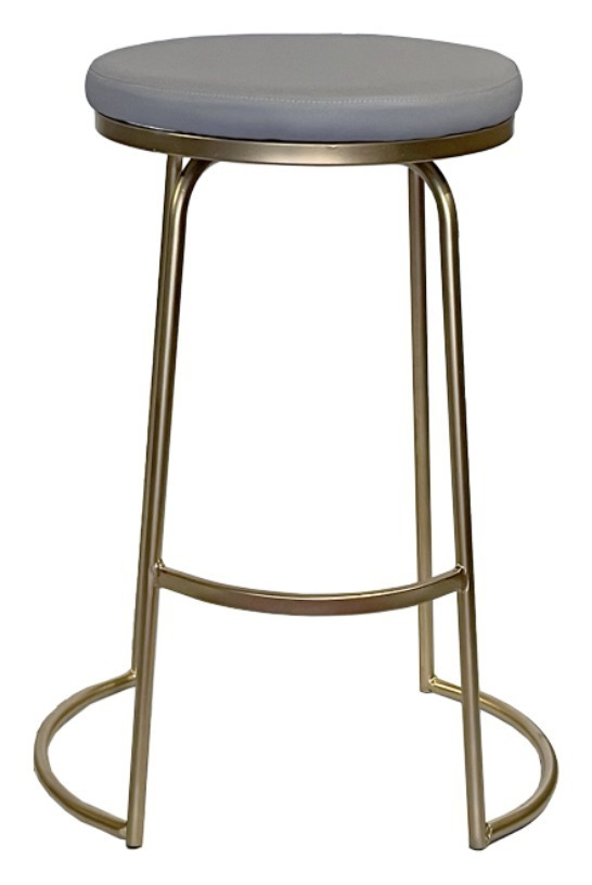 Стул барный Модерн Сэддл база (эко кожа + любой оттенок каркаса)