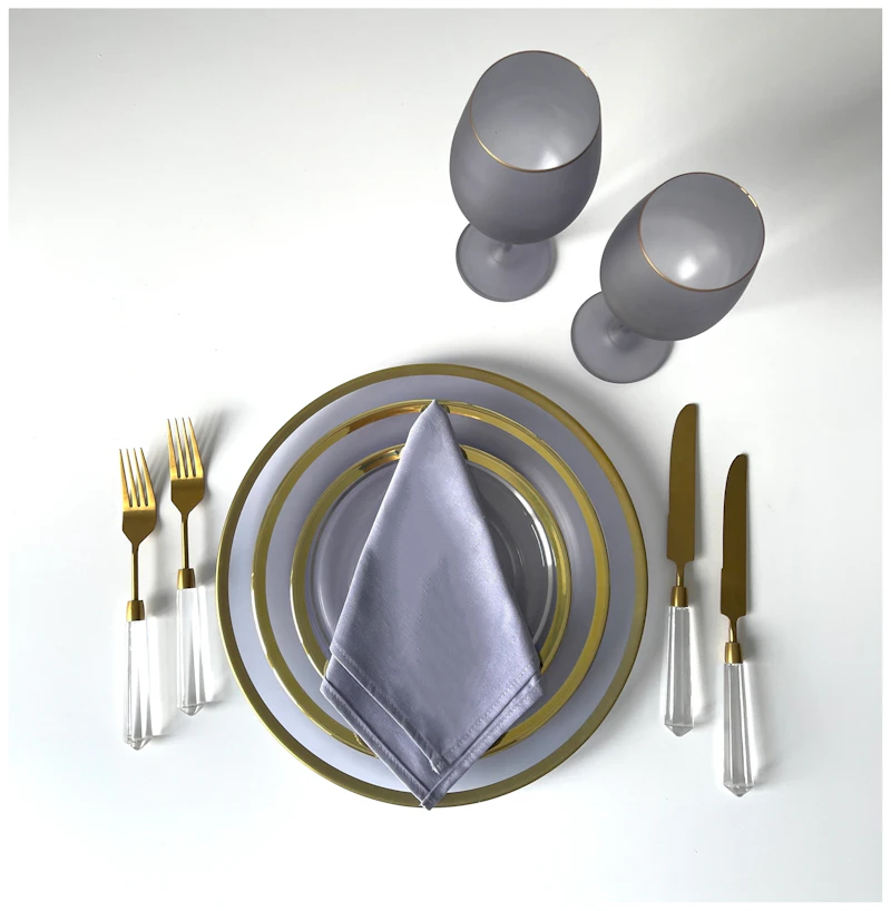 Сервировочная тарелка Лоллипоп Серый дымок матовая